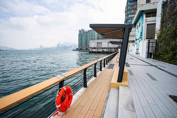 土瓜灣海濱的休憩座位。